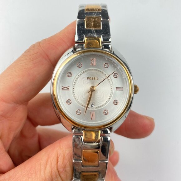 Fossil Accessories - Fossil ES5072 Gabby Quartz Crystal White Dial Ladies Watch